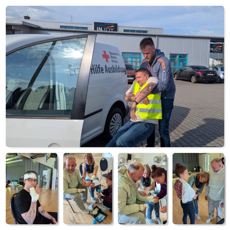 Erste-Hilfe-Auffrischung beim INJOY-Team